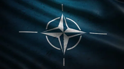NATO flag. Loop. Stock Footage 42894912