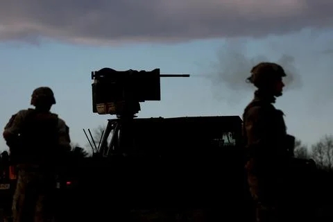 NATO military training 'Project Flytrap 4.5', Oldenburg In Holstein, Germany - 2 库存照片