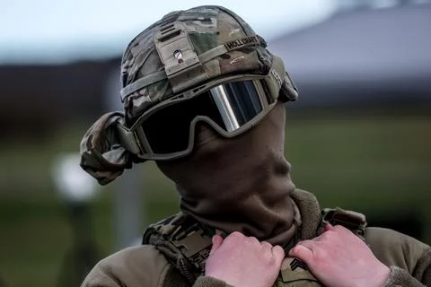 NATO military training 'Project Flytrap 4.5', Oldenburg In Holstein, Germany - 2 库存照片