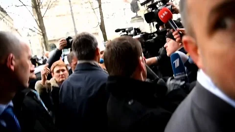 NATO Secretary General Munich Security Conference Doorstep Interview - 2015 Stock Footage 101173218