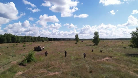 Nato Soliders bounding forward Stock-Footage 250980183