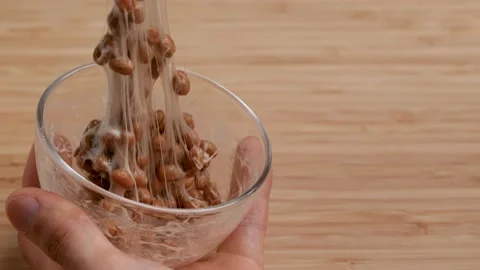 Natto (fermented soybeans) Stock Footage 224825146