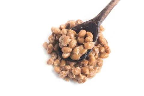 Natto. Fermented soybeans Stock Photos