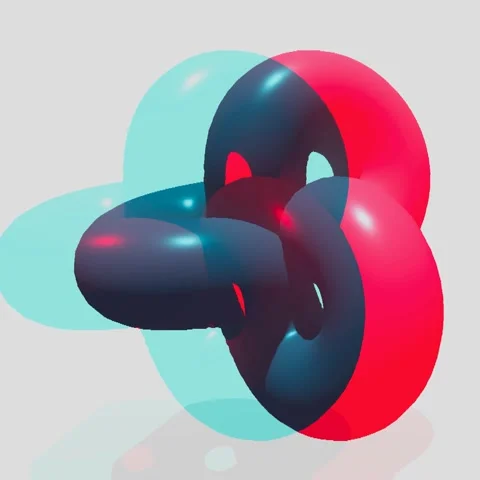 Natural 3d mirror orb field animation with stereo depth style and shiny lacquer Stock Footage 336521257