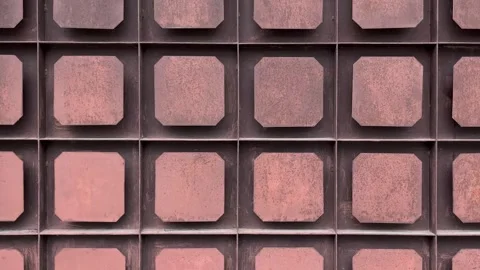 Natural abstract background of metal wall with squares. Stock Footage 308870443