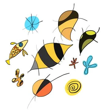Natural Abstract Shape Art Stock Illustration