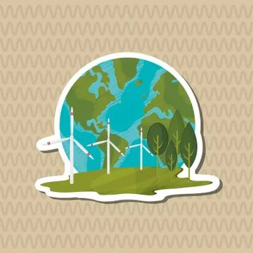 Natural and eco design, Vector illustration Stock Illustration
