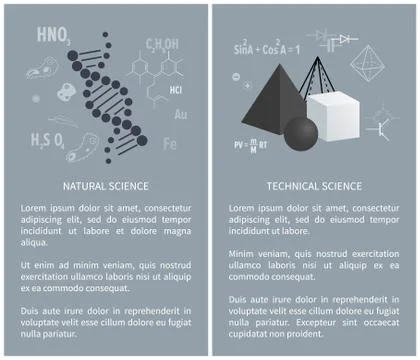 Natural and Technical Science Vector Illustration Stock Illustration
