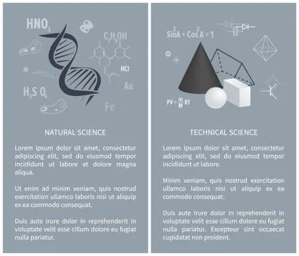 Natural and Technical Science Vector Illustration Stock Illustration