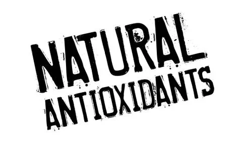 Natural antioxidants stamp Ilustração Stock
