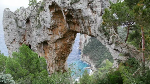 Natural Arch on Capri Stock Footage 45128929
