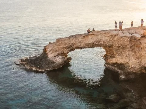 Natural Arch at Sunset Stock Photos