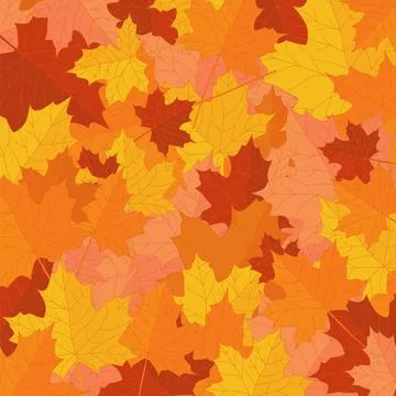 Natural background for autumn concept, fallen leaves in red, orange and yello Stock Illustration