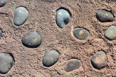 Natural background with big pebbles Stock Photos