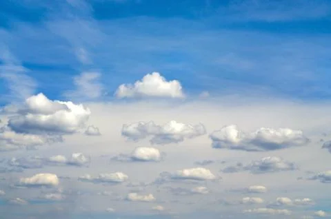 Natural background of clouds in the sky Stock Photos