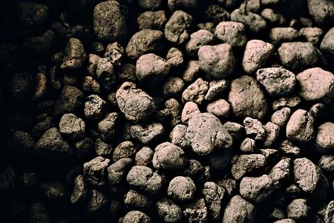 Natural background with copy space. selective focus photo of expanded clay 库存照片