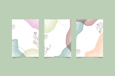 Natural background cover template Illustrazione stock