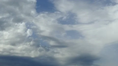Natural background with dark stormy clouds before rain. Kassiopi, Greece. Stock Footage 152541012
