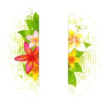 Natural background with flower Illustrazione stock