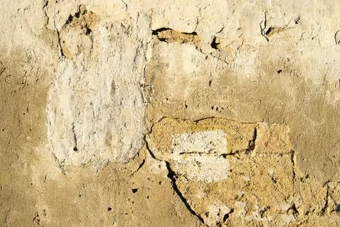 Natural background from the gray plaster with a rough texture Stock Photos