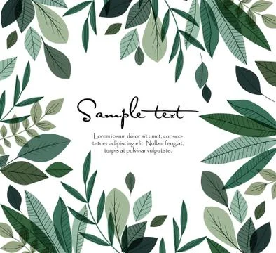Natural background with leaves イラスト素材