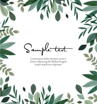 Natural background with leaves Stock Illustration