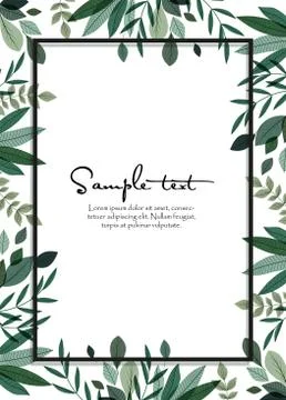 Natural background with leaves Stock Illustration