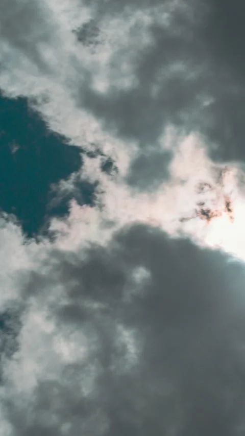 Natural Background Sky Time Lapse. Cloudy Sky With Fluffy Clouds. Dark Clouds Stock Footage 341393985
