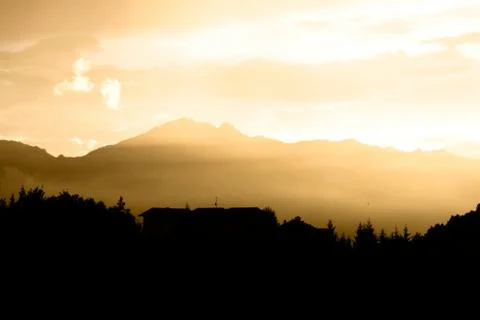 Natural background at sunset Stock Photos