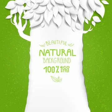 Natural background with tree Stock Illustration