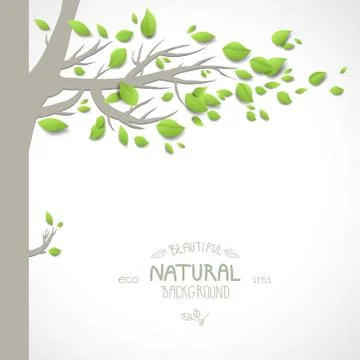 Natural background with tree Stock Illustration