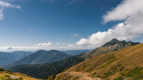 Natural background video timelapse in the mountains.  Stock Footage 127943965
