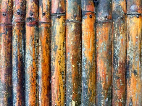 Natural Bamboo Wall Texture Stock Photos