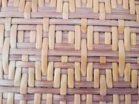 Natural Bamboo Weave Surface Texture Stock Photos