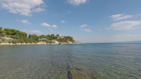 Natural beach in split in croatia Stock Footage 81546311