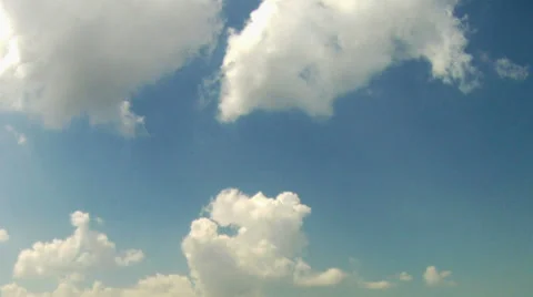 Natural Beautiful Clouds Timelapse on a Blue Sunny Sky Stock Footage 38460517