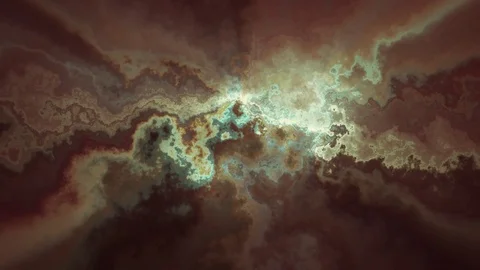 Natural beautiful marble turbulent pattern brown green texture animation Video stock 83550336