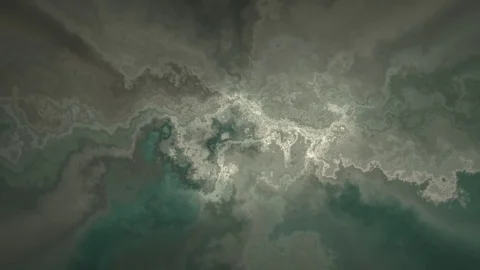 Natural beautiful marble turbulent pattern grey green texture animation Video stock 83551348