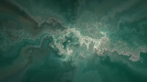 Natural beautiful marble turbulent pattern green texture animation background - Stock Footage 83551899