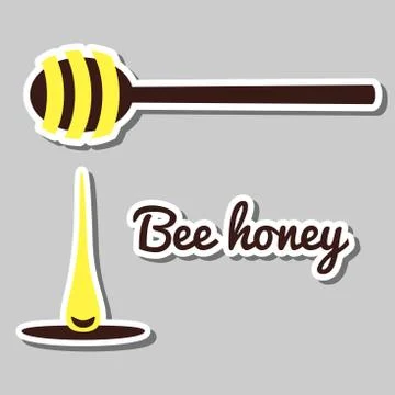 Natural Bee Honey Stock Illustration