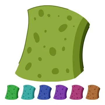 Natural biodegradable kitchen sponge vector cartoon graphic Stock Illustration