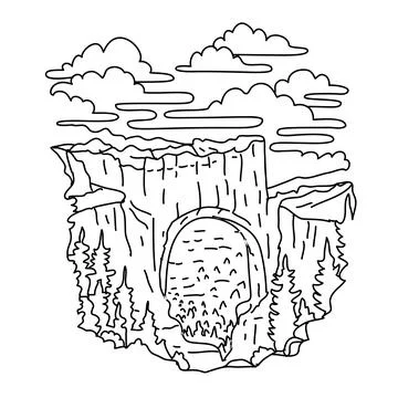 bryce canyon clipart black