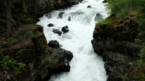 Natural Bridge Falls, Jackson County, Oregon Stock Footage 108884149