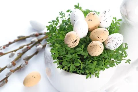 Natural bright Easter decoration Foto stock