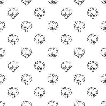 Natural broccoli pattern seamless イラスト素材