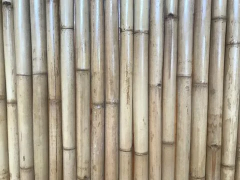 Natural brown bamboo wall, using as background Stock Photos