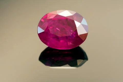 Natural Burmese Ruby With Inclusions Stock Photos