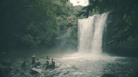 Natural  cascade in Panama Stock Footage 56037003