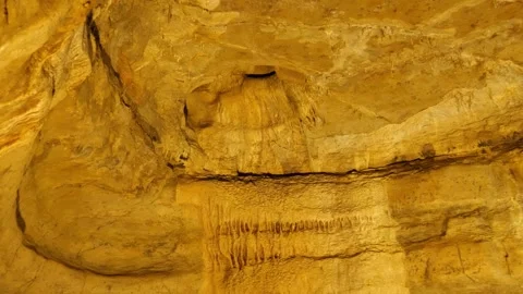 Natural Cave Formation of Vent in the Cave Roof Stock Footage 313467709