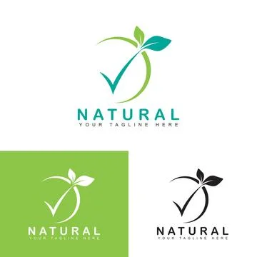 Natural check vector logo Stock Illustration